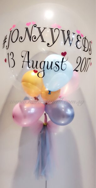 Customised Custom Hashtag Bubble Balloon