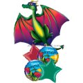 Green Dragon Birthday Balloon Bouquet