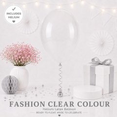 Diamond Clear Helium Latex Balloon