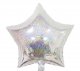 Holographic Silver Star Shape Mylar Balloon
