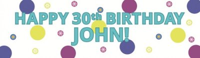 Happy Birthday Classic Customized Banner Singapore