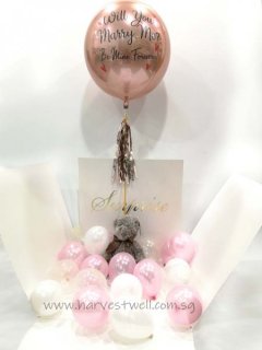 Customize Surprise Balloon Gift Box with MarryMe ORBZ Balloon