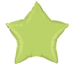 Lime Green Star Shape Mylar Balloon