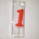 Red Number 1 Birthday Candle