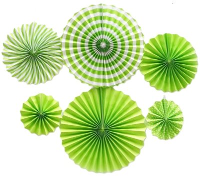 Green Paper Fans Decoration D.I.Y Set Singapore