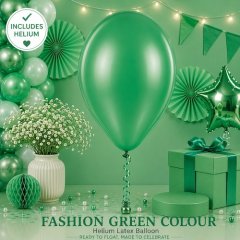Green Colour Helium Latex Balloon