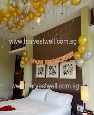 Balloon Everywhere Bedroom Decoration Package Singapore