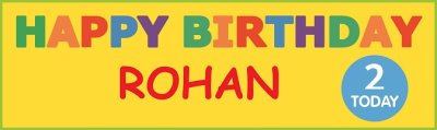 HBD Jelly Bean Bright Colour Customized Banner Singapore