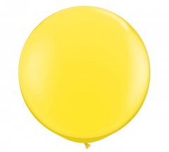 Yellow Jumbo Round Shape Helium Latex Balloon