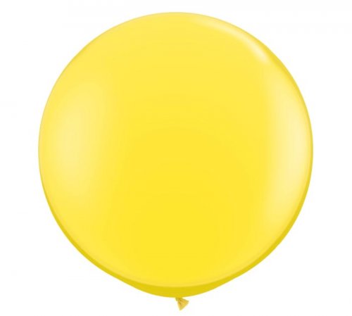 Yellow Jumbo Round Shape Helium Latex Balloon