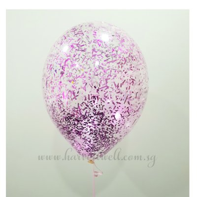 Pink Glitter Helium Latex Balloon Singapore