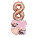 Puppies with Glasses Birthday Age Balloon Bouquet