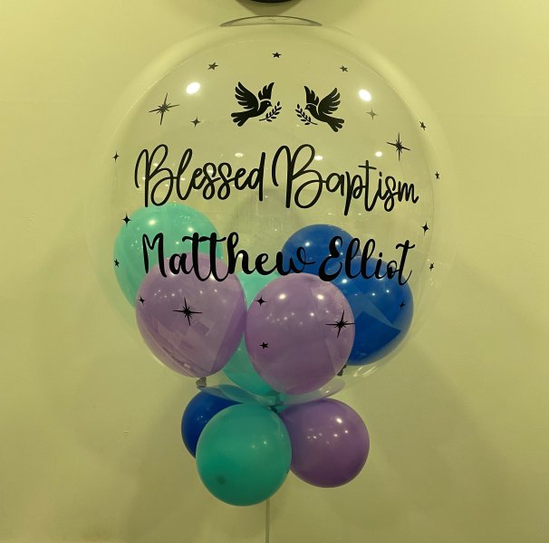 Personalised Blessed Baptism Bubble Balloon Singapore