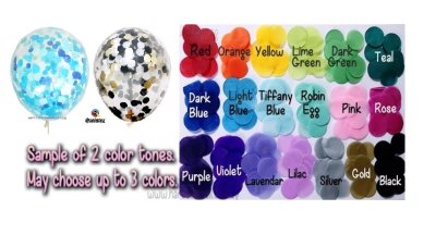 Customise Confetti Helium Latex Balloon Singapore