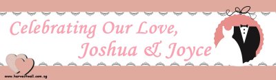Wedding Bride And Groom Customized Banner Singapore