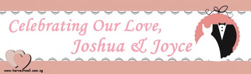 Wedding Bride And Groom Customized Banner