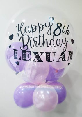 Customised Happy Birthday Greeting Bubble Balloon Singapore