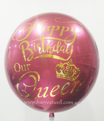 Red Wine Customize ORBZ Balloon Singapore