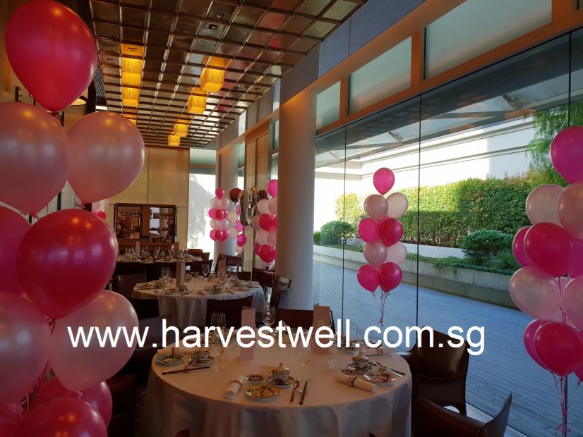 Helium Latex Balloon Column Singapore