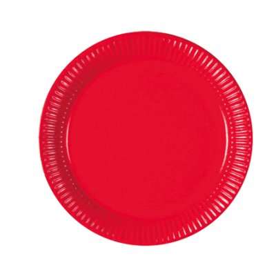 Solid Red 7inches Dessert Paper Plate 10pcs Singapore
