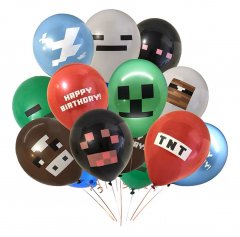 Minecraft Party Helium Latex Balloon