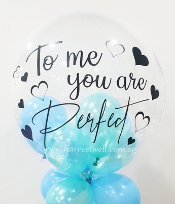 Customised You Are Perfect Bubble Balloon Singapore