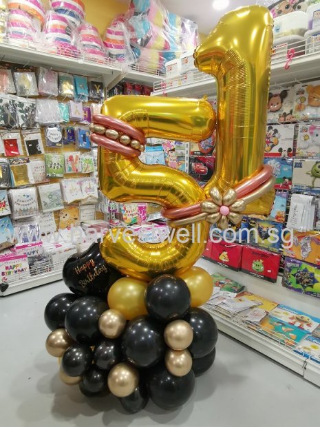 Number Organic Balloon Centerpiece Singapore