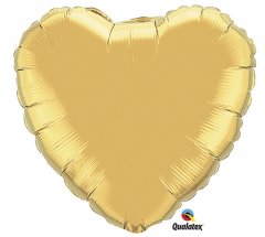 Gold Heart Shape Mylar Balloon