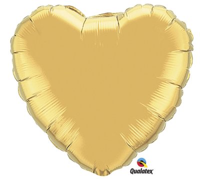 Gold Heart Shape Mylar Balloon Singapore