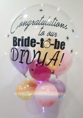 Customised Congrats Bride To Be Bubble Balloon Singapore