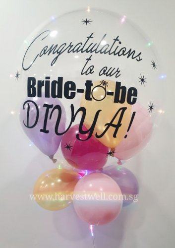 Customised Congrats Bride To Be Bubble Balloon