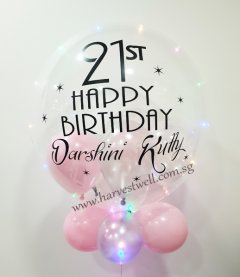 Customised 21st Birthday Bubble Balloon