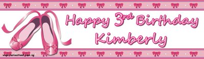 Ballet Girl Birthday Customized Banner Singapore