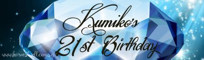 Diamond Birthday Customized Banner Singapore