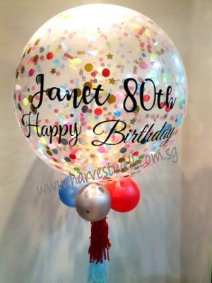 Personalized Jumbo Classic Bday Helium Latex Balloon Singapore