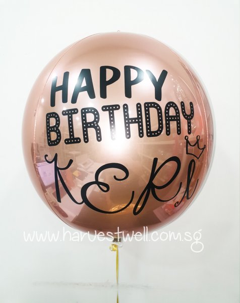Customize Crown Birthday ORBZ Balloon