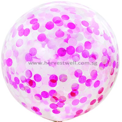 Pinky Sweet Confetti Jumbo Helium Latex Balloon Singapore