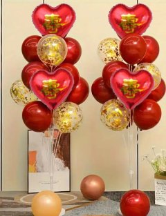 Customised Helium Balloon Column (13pcs) (1 pair)