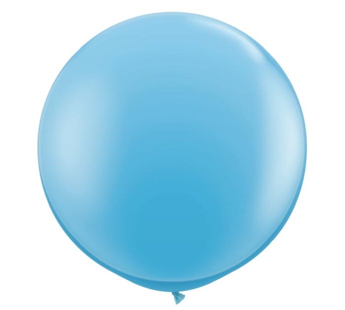 Pale Blue Jumbo Round Shape Helium Latex Balloon Singapore