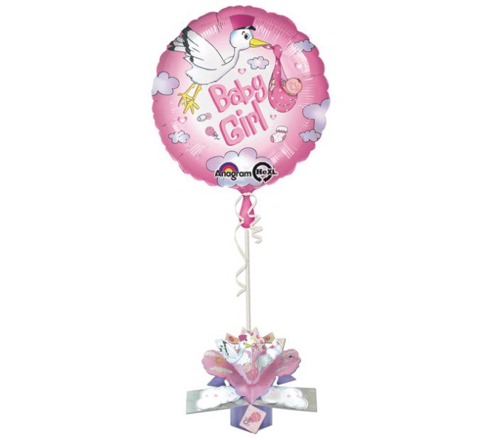Baby Girl Balloon with Pop-ups Card Singapore