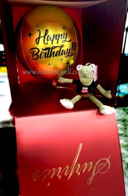 Customize Surprise Red Box with ORBZ Balloon Singapore