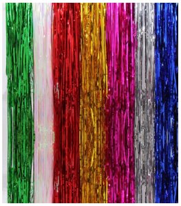 shimmery foil tinsel