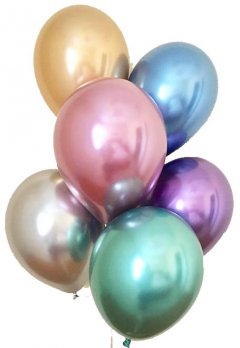 Chrome Assortment Helium Latex Balloon