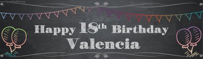 Chalkboard Party Customized Banner Singapore