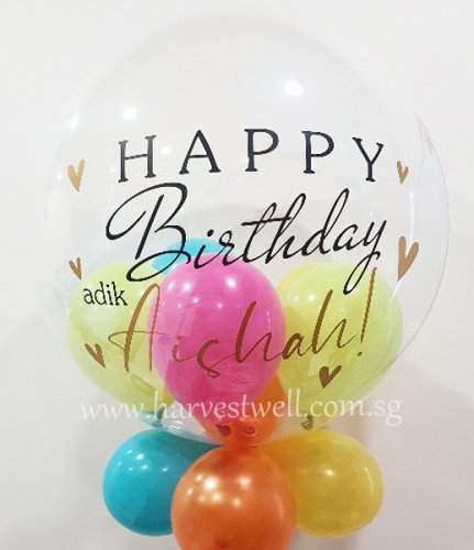 Customised Happy Birthday Lovely Bubble Balloon