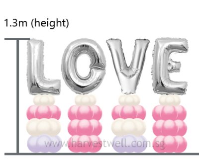 Customize Megaloon Alphabet Balloon Column Singapore