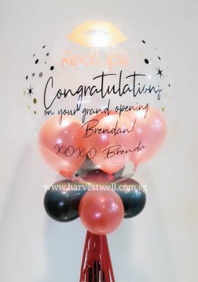 Logo 2 Color Customised Bubble Balloon Singapore