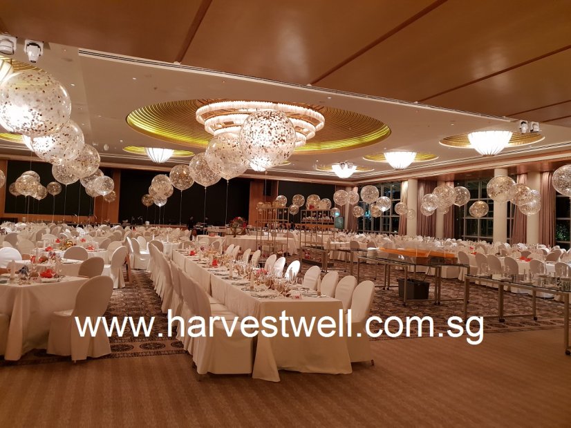 Rainbow Confetti Jumbo Helium Latex Balloon Singapore