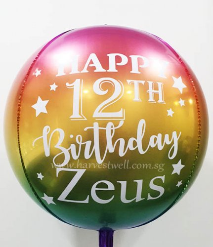 Birthday Age Customize ORBZ Balloon