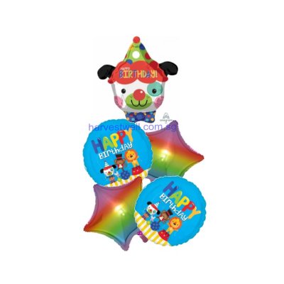 Dog Clown Animal Circus Birthday Balloon Bouquet Singapore